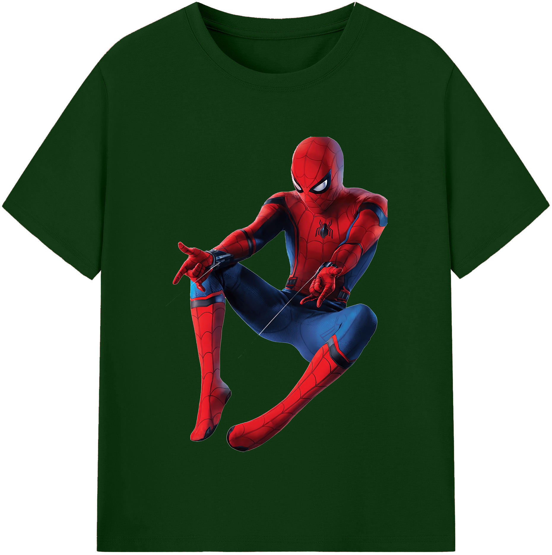 （画像用） Spider Man スパイダーマン 綿100％半袖Tシャツ（フロントプリント）